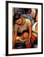 La Noche de Los Pobres-Diego Rivera-Framed Art Print