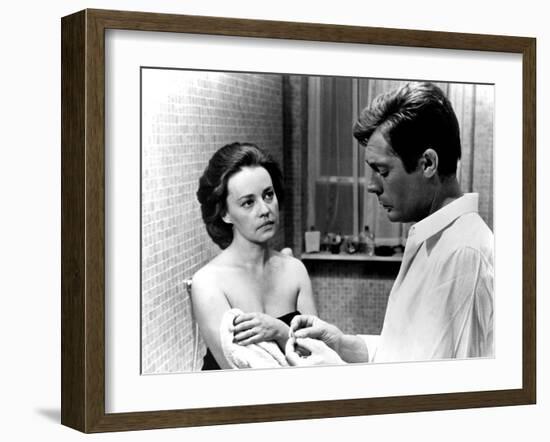 La Notte, Jeanne Moreau, Marcello Mastroianni, 1961-null-Framed Photo