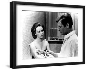 La Notte, Jeanne Moreau, Marcello Mastroianni, 1961-null-Framed Photo