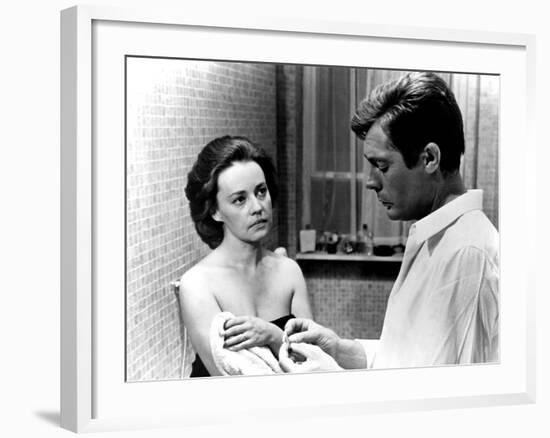 La Notte, Jeanne Moreau, Marcello Mastroianni, 1961-null-Framed Photo