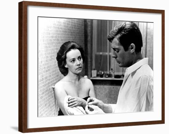 La Notte, Jeanne Moreau, Marcello Mastroianni, 1961-null-Framed Photo