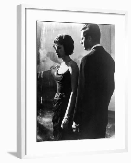 La Notte, Monica Vitti, Marcello Mastroianni, 1961-null-Framed Photo