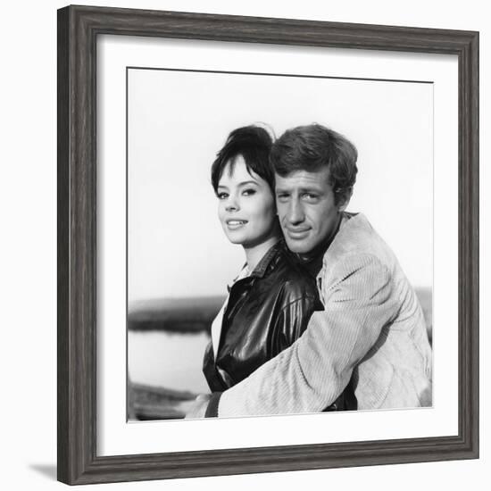 La Novice by Alberto Lattuada with Pascale Petit and Jean-Paul Belmondo, 1961 (b/w photo)-null-Framed Photo