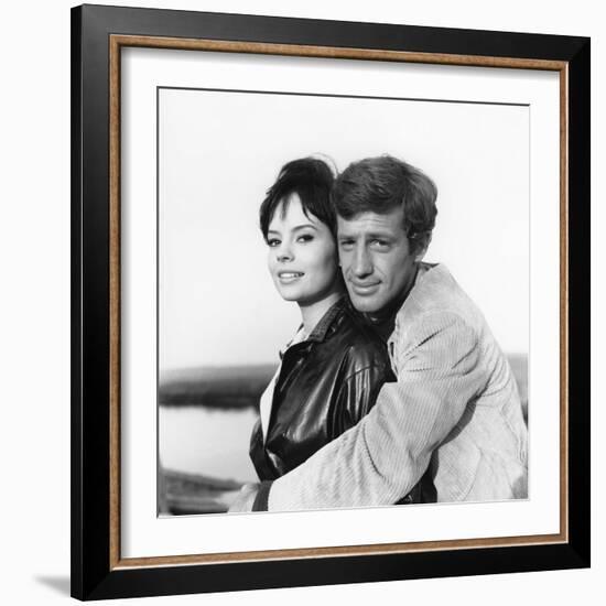 La Novice by Alberto Lattuada with Pascale Petit and Jean-Paul Belmondo, 1961 (b/w photo)-null-Framed Photo