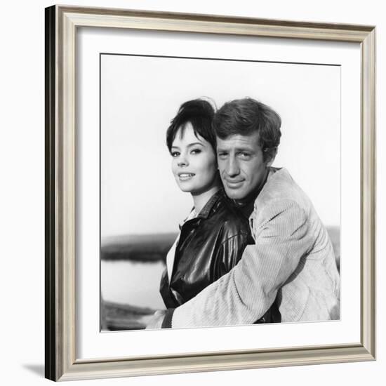 La Novice by Alberto Lattuada with Pascale Petit and Jean-Paul Belmondo, 1961 (b/w photo)-null-Framed Photo