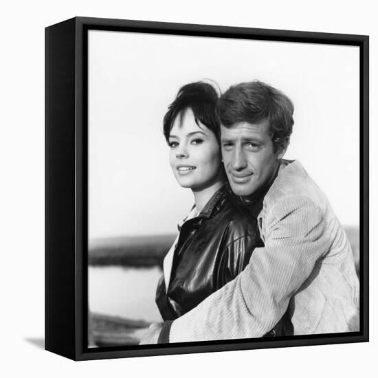 La Novice by Alberto Lattuada with Pascale Petit and Jean-Paul Belmondo, 1961 (b/w photo)-null-Framed Stretched Canvas