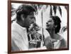 La Nuit by l'iguane THE NIGHT OF THE IGUANA by John Huston with Richard Burton and Ava Gardner, 196-null-Framed Photo