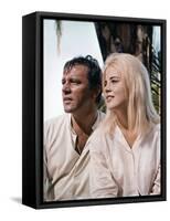 La Nuit by l'iguane THE NIGHT OF THE IGUANA by John Huston with Richard Burton and Sue Lyon, 1964 (-null-Framed Stretched Canvas