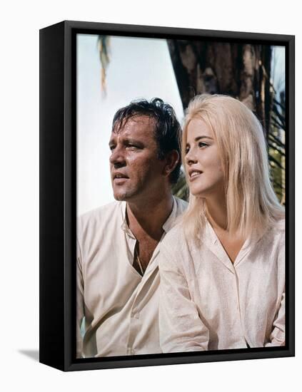 La Nuit by l'iguane THE NIGHT OF THE IGUANA by John Huston with Richard Burton and Sue Lyon, 1964 (-null-Framed Stretched Canvas