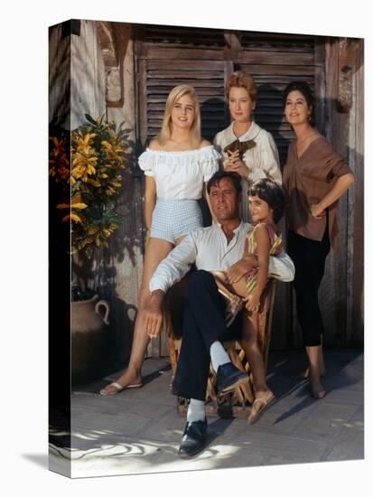 La Nuit by l'iguane THE NIGHT OF THE IGUANA by John Huston with Sue Lyon, Deborah Kerr, Ava Gardner-null-Stretched Canvas