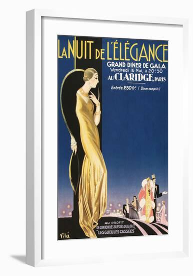 La Nuit de L'Elegance-Vintage Posters-Framed Art Print