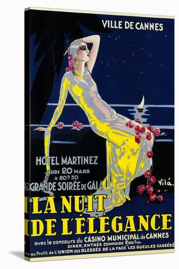 La Nuit De Lelegance Play-Lantern Press-Stretched Canvas