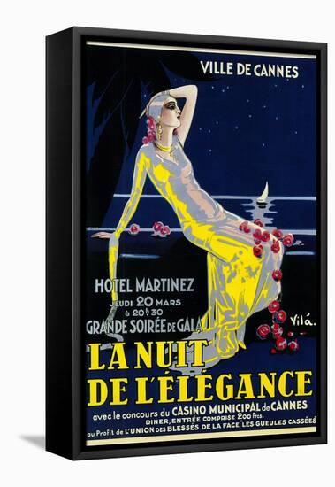 La Nuit De Lelegance Play-Lantern Press-Framed Stretched Canvas