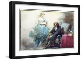 La Nuit De Mai, Illustration from "Les Nuits" by Alfred Musset-Eugene Louis Lami-Framed Giclee Print