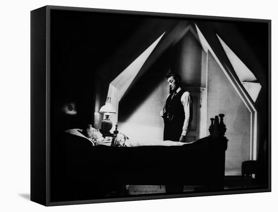 La nuit du Chasseur THE NIGHT OF THE HUNTER by CharlesLaughton with Shelley Winters, Robert Mitchum-null-Framed Stretched Canvas