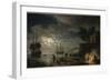 La Nuit : un port de mer au clair de lune-Claude Joseph Vernet-Framed Giclee Print