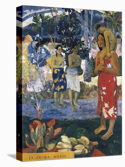 La Orana Maria (Hail Mary)-Paul Gauguin-Stretched Canvas