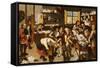 La Paiement Du Dime-Pieter Bruegel the Elder-Framed Stretched Canvas