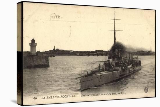 La Pallice Rochelle,Contre Torpilleur Sortant D Port-null-Stretched Canvas
