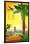 La Palm Tree-null-Framed Giclee Print