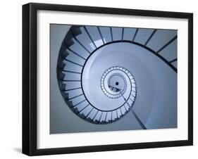 La Paloma, Atlantic Ocean Resort Town, Cabo Santa Maria Lighthouse, Interior Stairs, Uruguay-Walter Bibikow-Framed Photographic Print