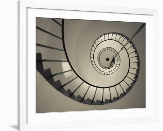 La Paloma, Atlantic Ocean Resort Town, Cabo Santa Maria Lighthouse, Interior Stairs, Uruguay-Walter Bibikow-Framed Photographic Print