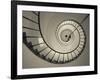 La Paloma, Atlantic Ocean Resort Town, Cabo Santa Maria Lighthouse, Interior Stairs, Uruguay-Walter Bibikow-Framed Photographic Print