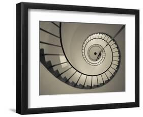 La Paloma, Atlantic Ocean Resort Town, Cabo Santa Maria Lighthouse, Interior Stairs, Uruguay-Walter Bibikow-Framed Photographic Print