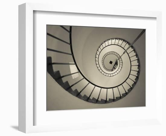 La Paloma, Atlantic Ocean Resort Town, Cabo Santa Maria Lighthouse, Interior Stairs, Uruguay-Walter Bibikow-Framed Photographic Print