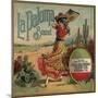 La Paloma Brand - Riverside, California - Citrus Crate Label-Lantern Press-Mounted Art Print