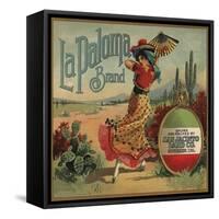 La Paloma Brand - Riverside, California - Citrus Crate Label-Lantern Press-Framed Stretched Canvas