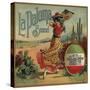 La Paloma Brand - Riverside, California - Citrus Crate Label-Lantern Press-Stretched Canvas