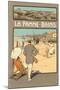 La Panne-Bains, Tennis on Beach-null-Mounted Art Print