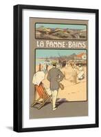 La Panne-Bains, Tennis on Beach-null-Framed Art Print