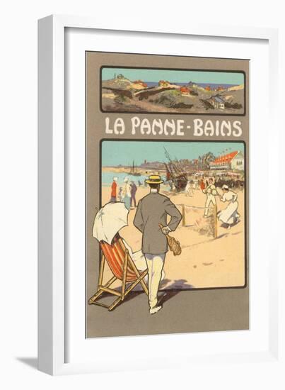 La Panne-Bains, Tennis on Beach-null-Framed Art Print