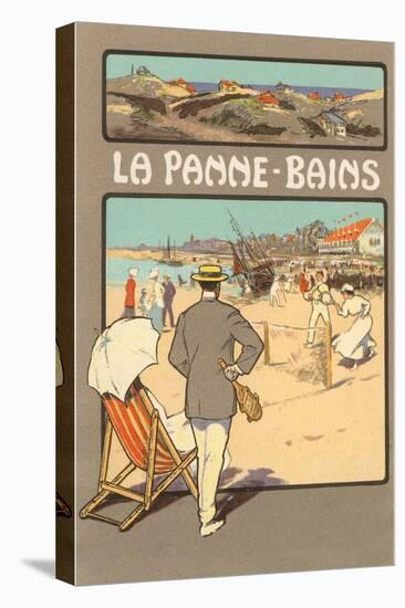 La Panne-Bains, Tennis on Beach-null-Stretched Canvas