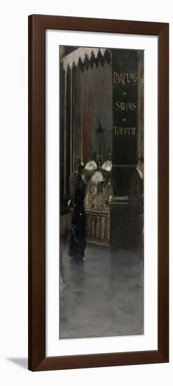 La parfumerie Violet (à l'angle du Boulevard des Capucines et de la rue Scribe)-Giuseppe De Nittis-Framed Giclee Print