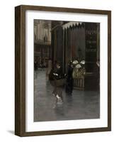 La parfumerie Violet (à l'angle du boulevard des Capucines et de la rue Scribe)-Giuseppe De Nittis-Framed Giclee Print