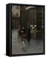 La parfumerie Violet (à l'angle du boulevard des Capucines et de la rue Scribe)-Giuseppe De Nittis-Framed Stretched Canvas