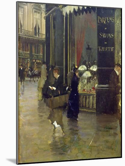 La Parfumerie Viollet, Boulevard Des Capucines-Giuseppe De Nittis-Mounted Giclee Print