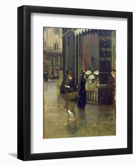 La Parfumerie Viollet, Boulevard Des Capucines-Giuseppe De Nittis-Framed Giclee Print