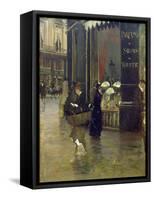 La Parfumerie Viollet, Boulevard Des Capucines-Giuseppe De Nittis-Framed Stretched Canvas