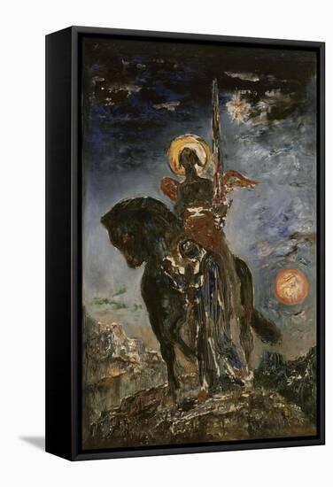 La Parque et l'Ange de la Mort-Gustave Moreau-Framed Stretched Canvas