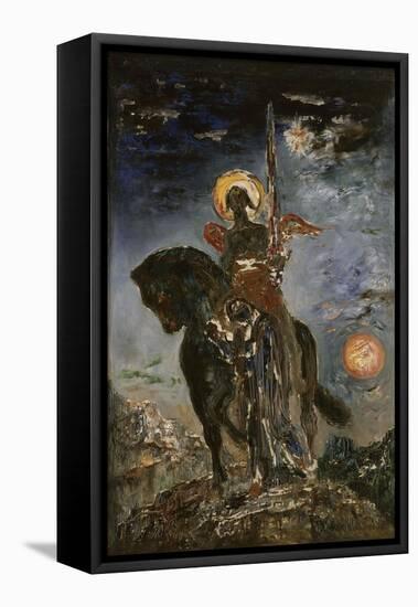 La Parque et l'Ange de la Mort-Gustave Moreau-Framed Stretched Canvas