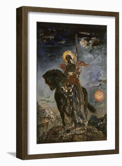 La Parque et l'Ange de la Mort-Gustave Moreau-Framed Giclee Print