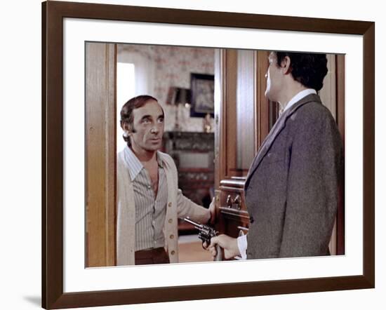 La part des lions by JeanLarriaga with Charles Aznavour, 1971 (photo)-null-Framed Photo