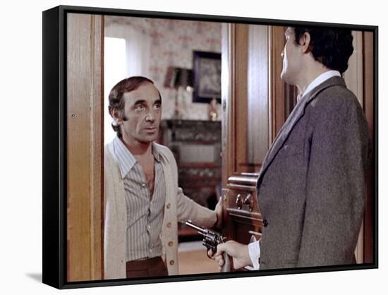 La part des lions by JeanLarriaga with Charles Aznavour, 1971 (photo)-null-Framed Stretched Canvas