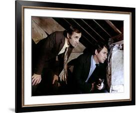 La part des lions by JeanLarriaga with Charles Aznavour and Robert Hosse 1971 (photo)-null-Framed Photo