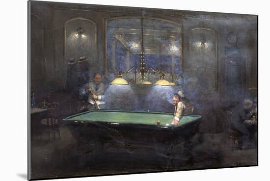 La Partie de billard-Jean Béraud-Mounted Premium Giclee Print