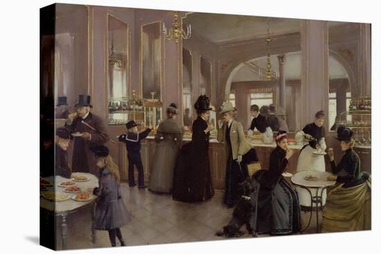 La Patisserie Gloppe, Champs Elysees, Paris, 1889-Jean Béraud-Stretched Canvas